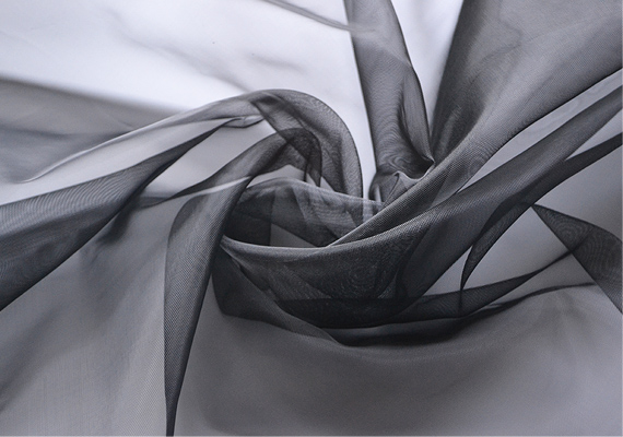 JP11017黑色尼龍婚紗網(wǎng)布硬質(zhì)